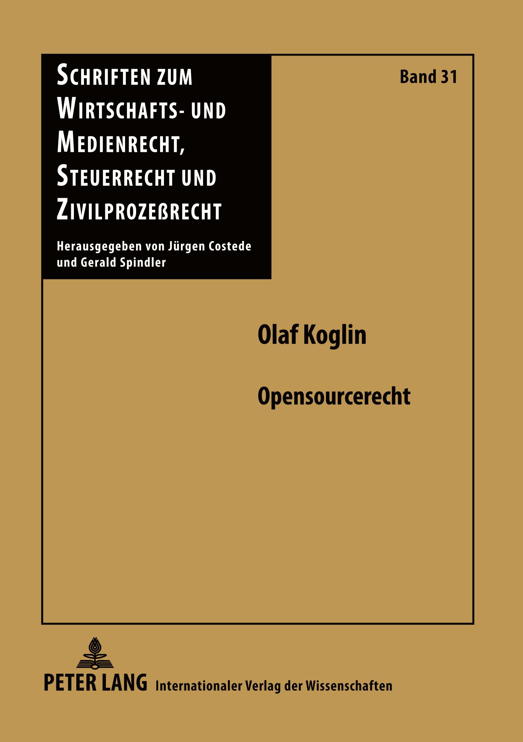 Vorderes Coverbild Opensourcerecht