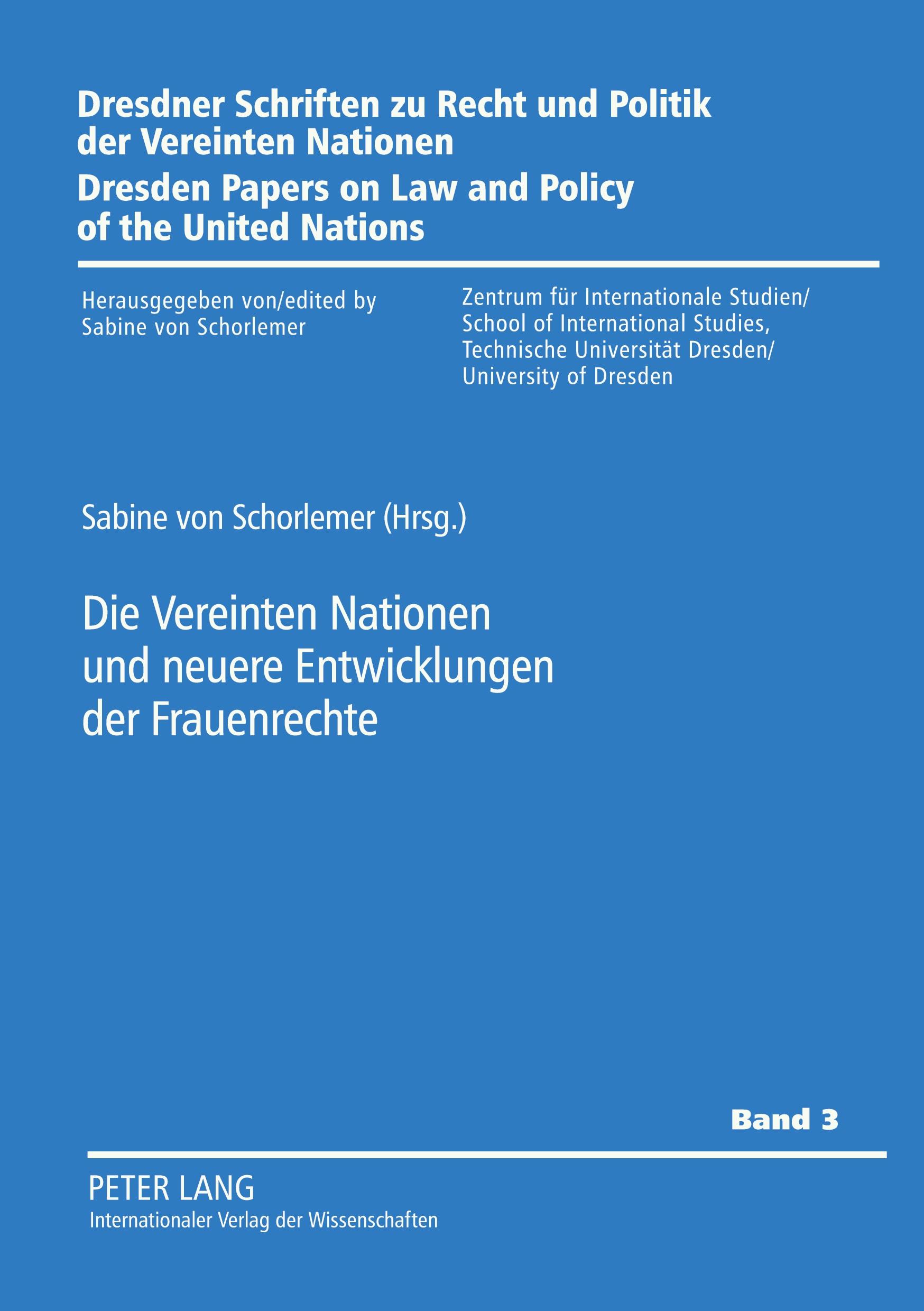 Vorderes Coverbild Die Vereinten Nationen und neuere Entwicklungen der Frauenrechte