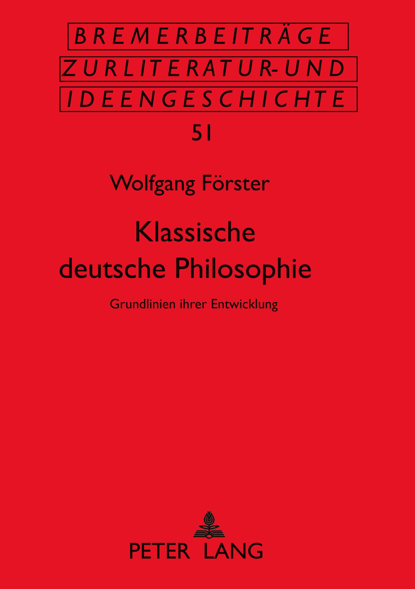 Vorderes Coverbild Klassische deutsche Philosophie