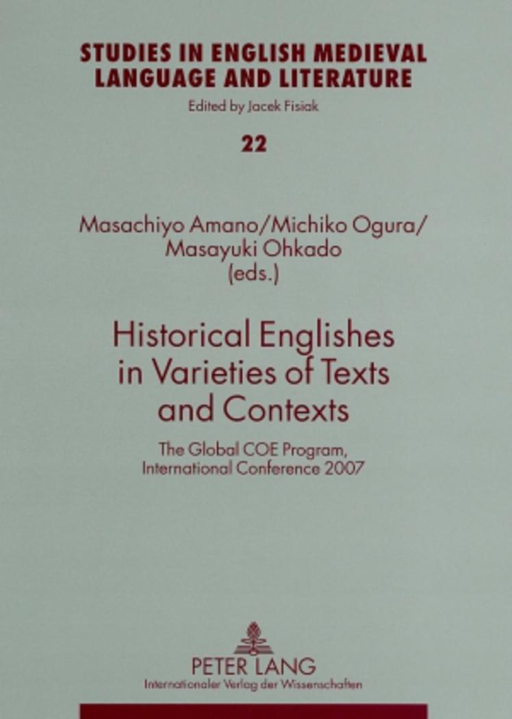 Vorderes Coverbild Historical Englishes in Varieties of Texts and Contexts