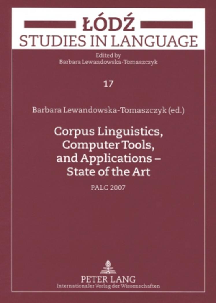 Vorderes Coverbild Corpus Linguistics, Computer Tools, and Applications - State of the Art