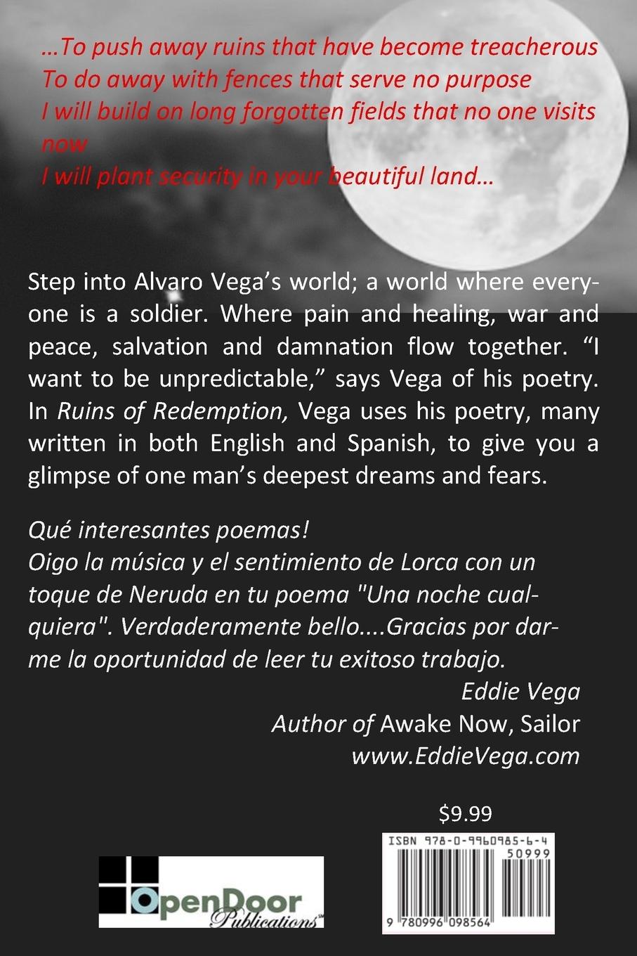 Rückseitencover Ruins of Redemption Poetry in English and Spanish