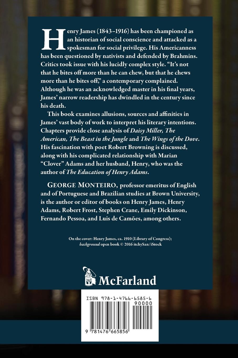 Rückseitencover Reading Henry James