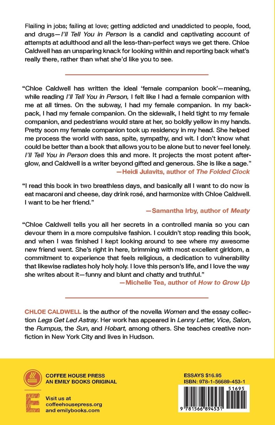 Rückseitencover I'll Tell You in Person