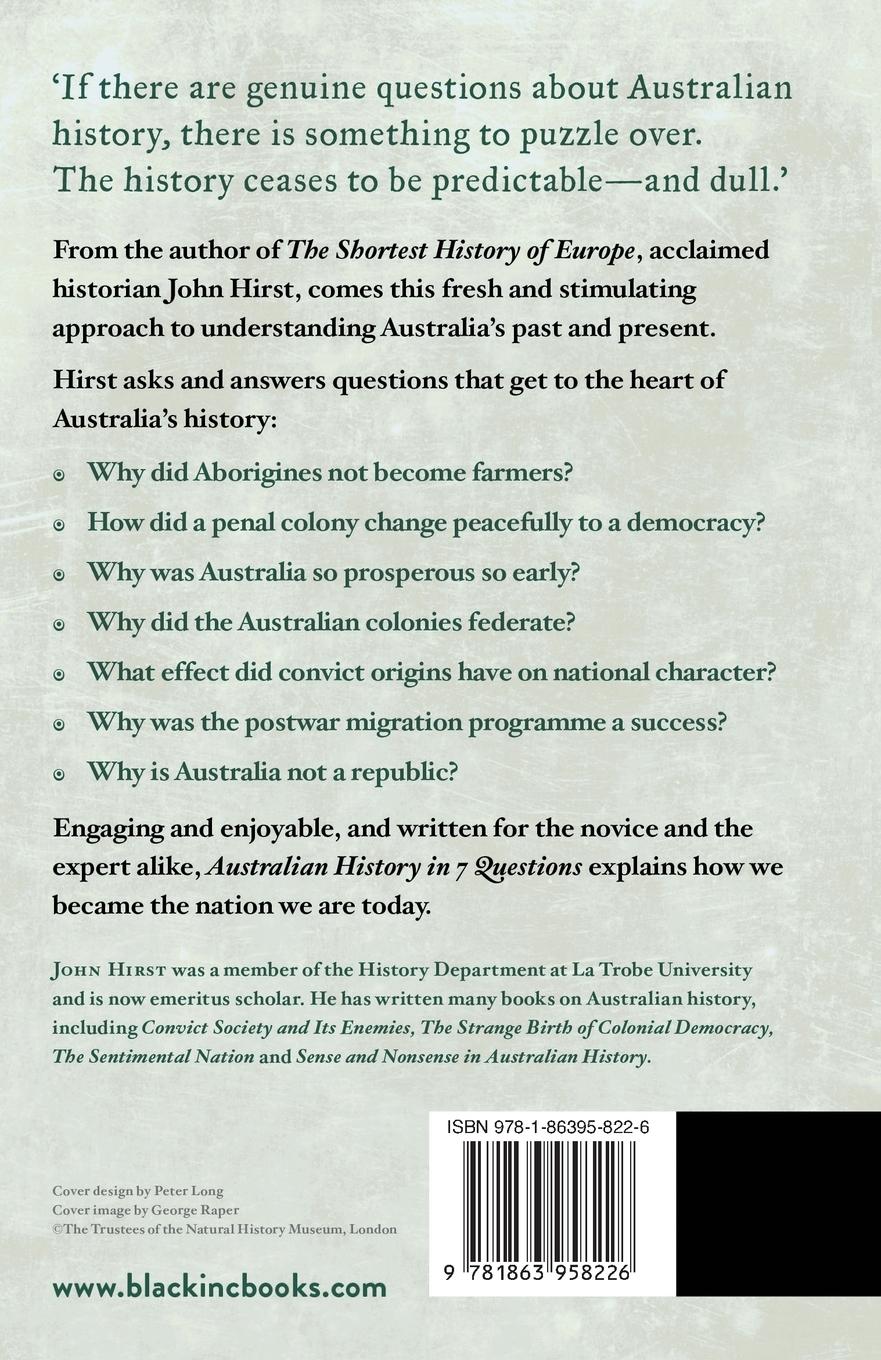 Rückseitencover Australian History in 7 Questions