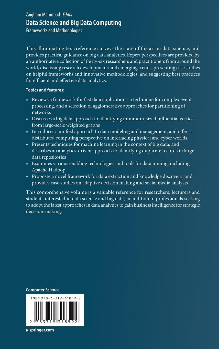Rückseitencover Data Science and Big Data Computing