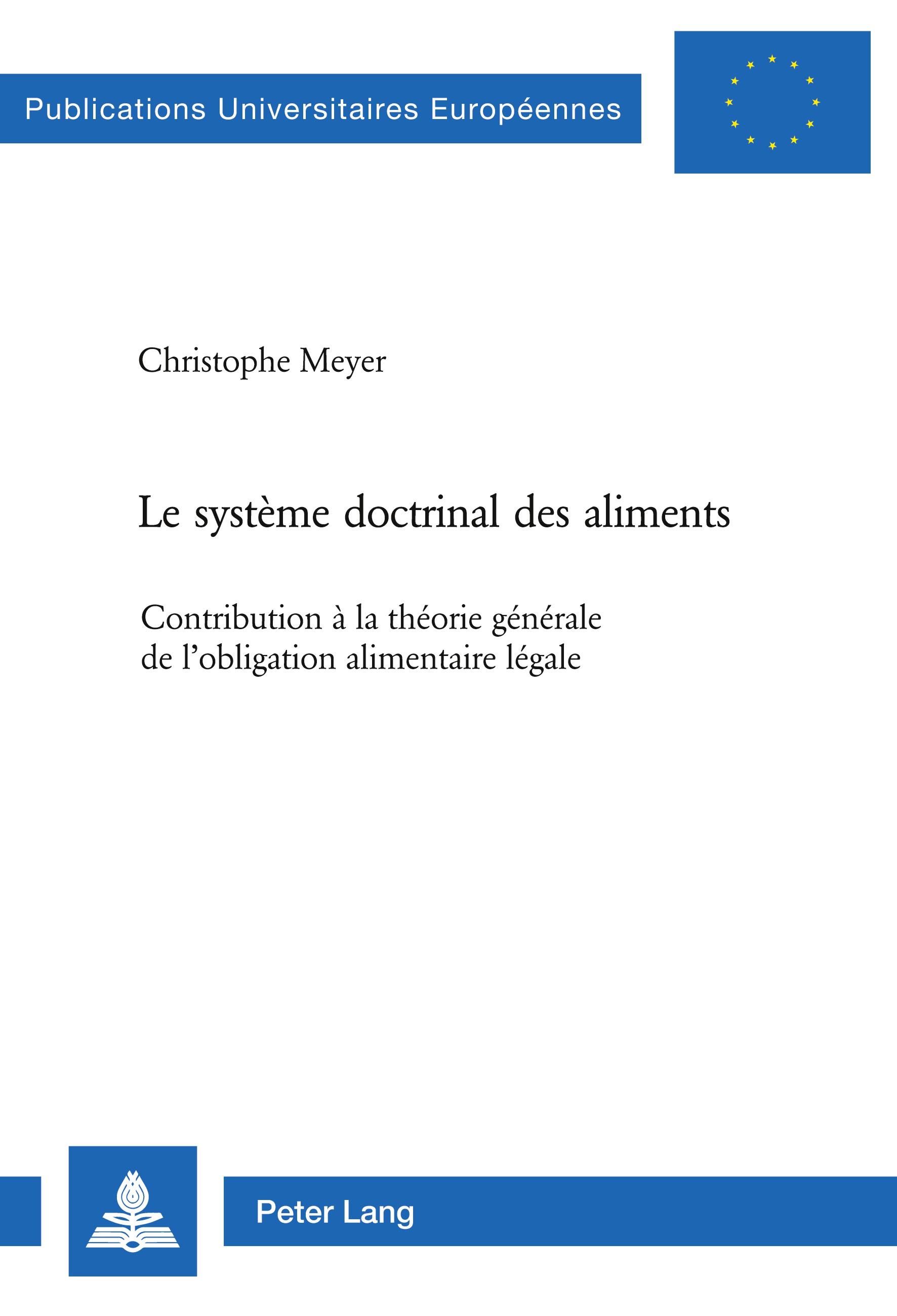 Vorderes Coverbild Le système doctrinal des aliments