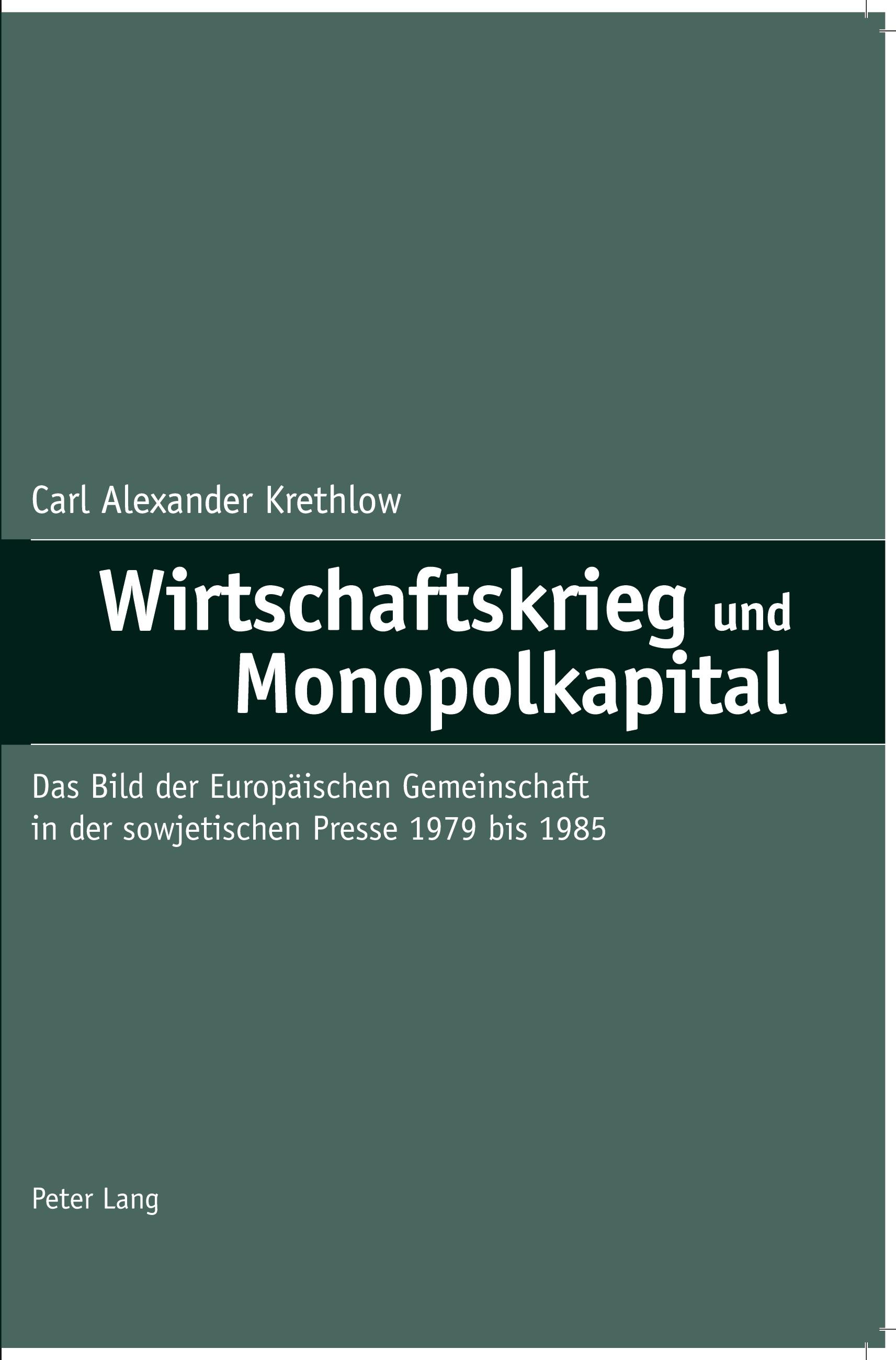 Vorderes Coverbild Wirtschaftskrieg und Monopolkapital
