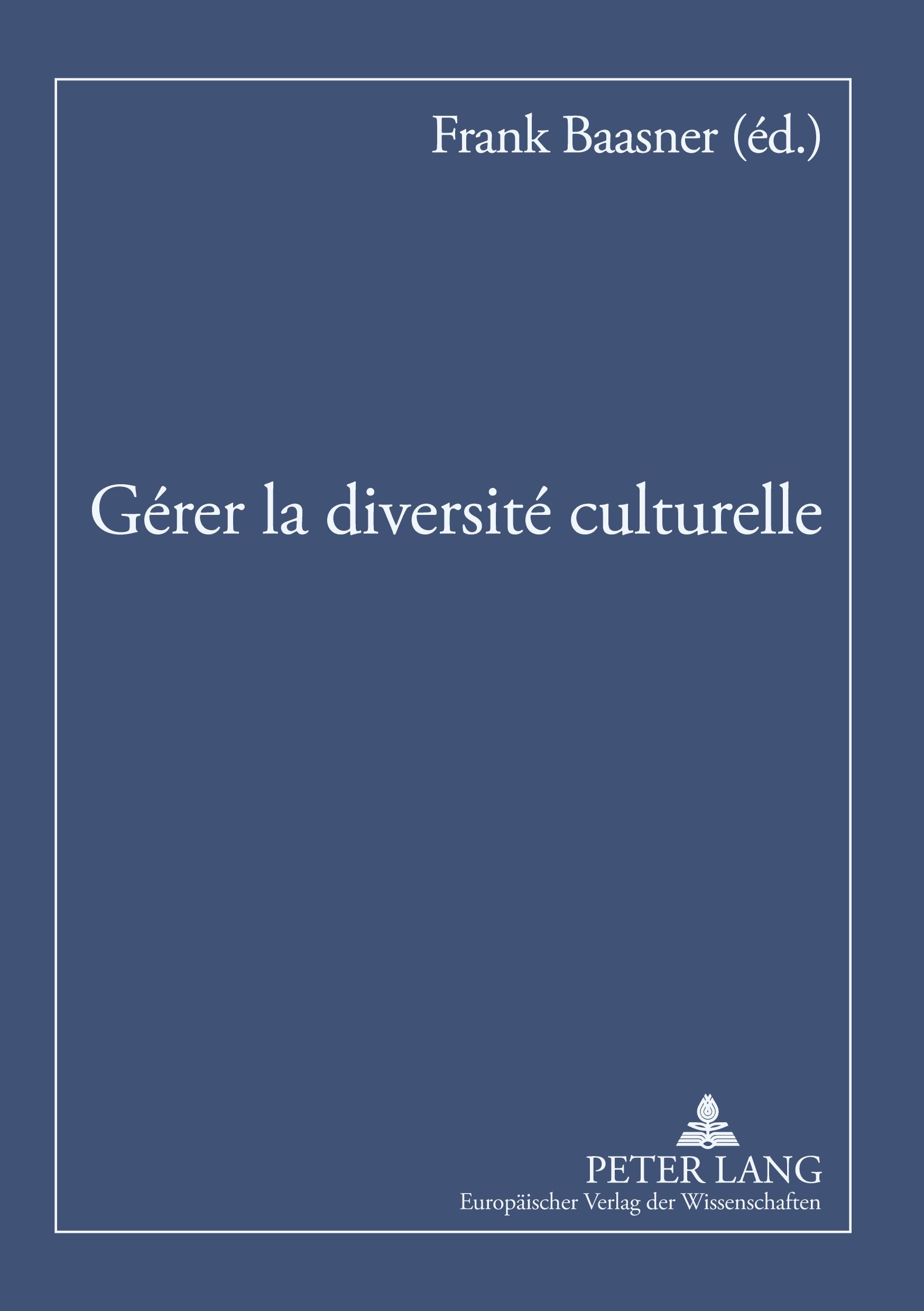 Vorderes Coverbild Gérer la diversité culturelle