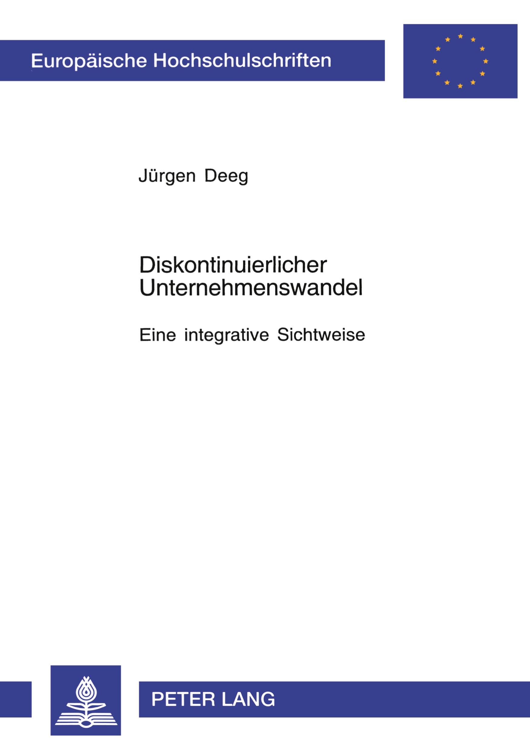 Vorderes Coverbild Diskontinuierlicher Unternehmenswandel