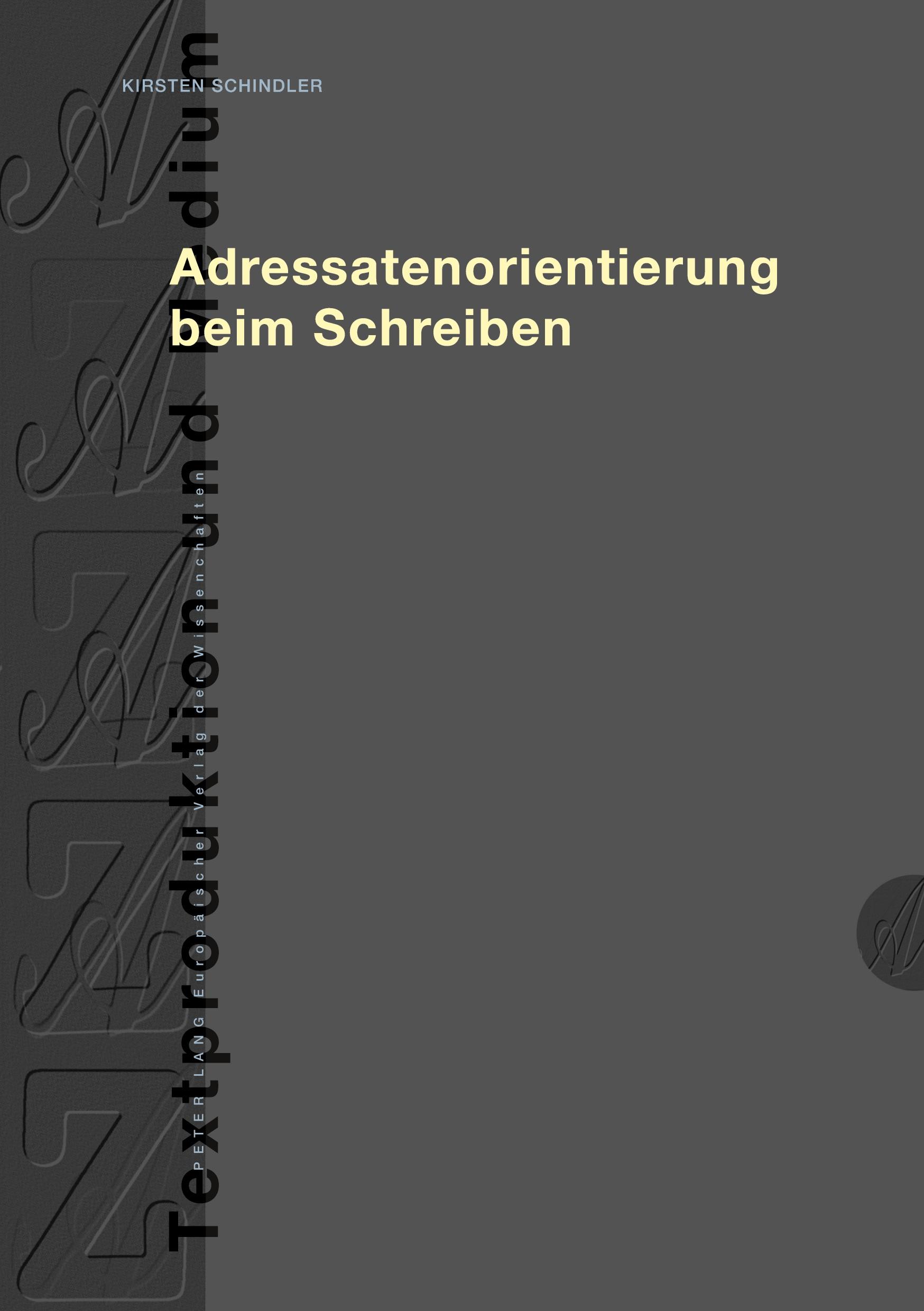 Vorderes Coverbild Adressatenorientierung beim Schreiben