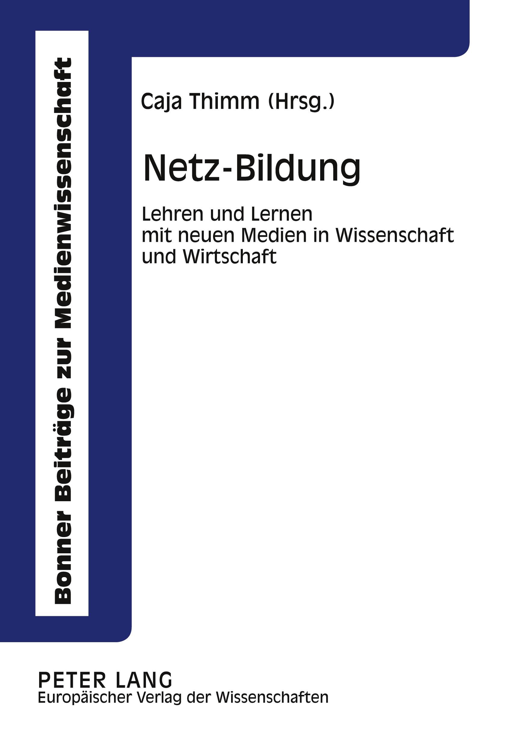 Vorderes Coverbild Netz-Bildung