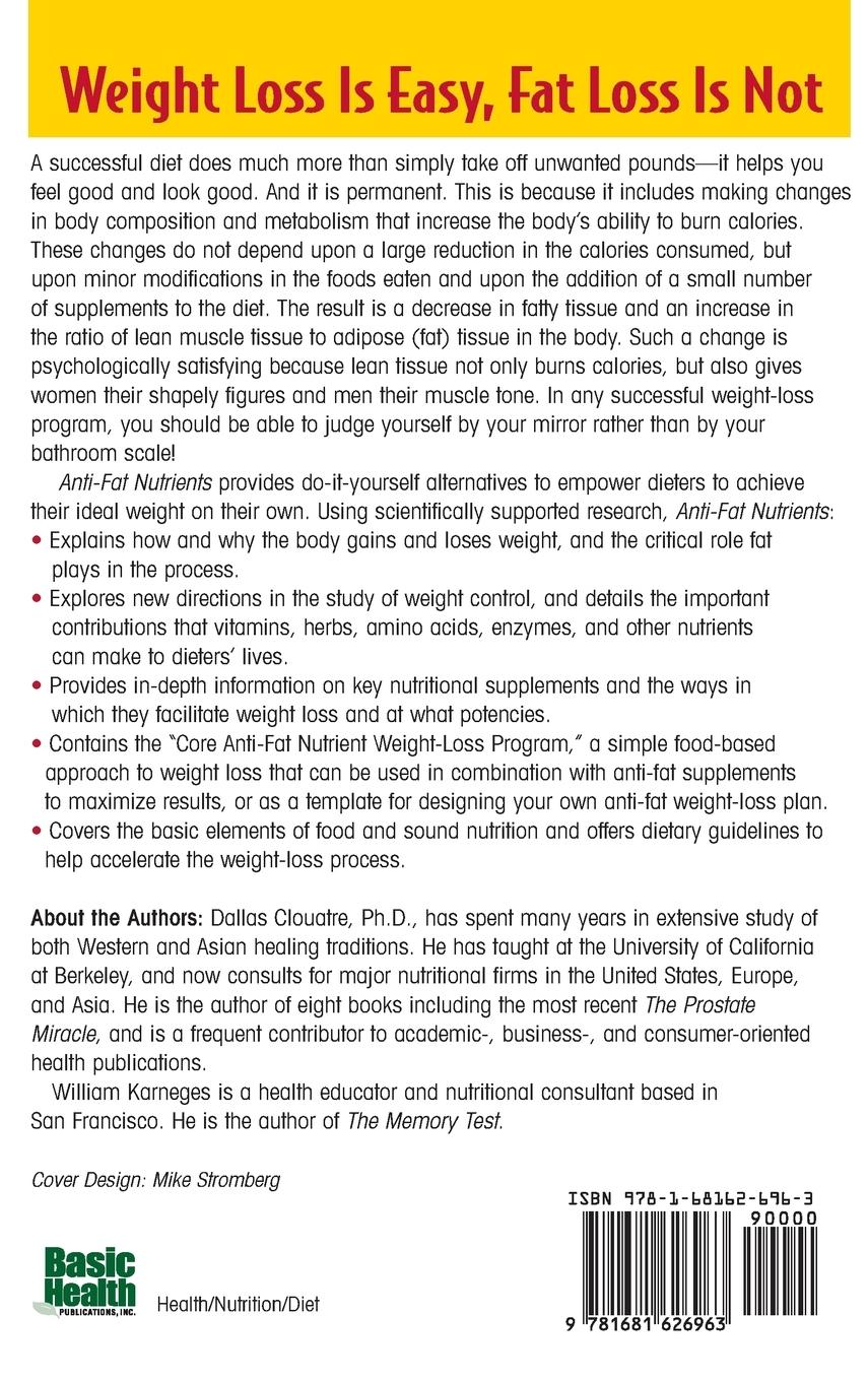 Rückseitencover Anti-Fat Nutrients