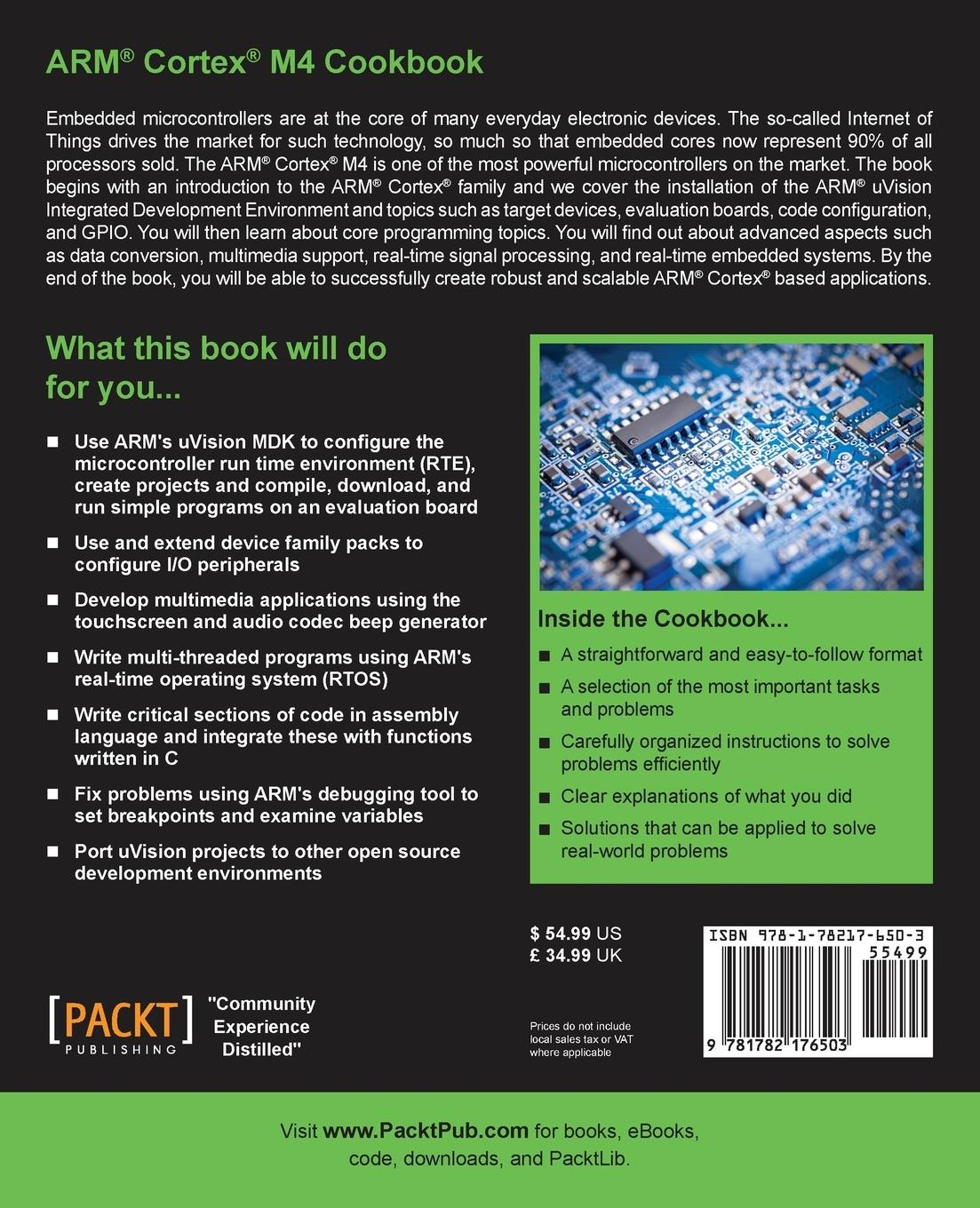 Rückseitencover ARM® Cortex® M4 Cookbook