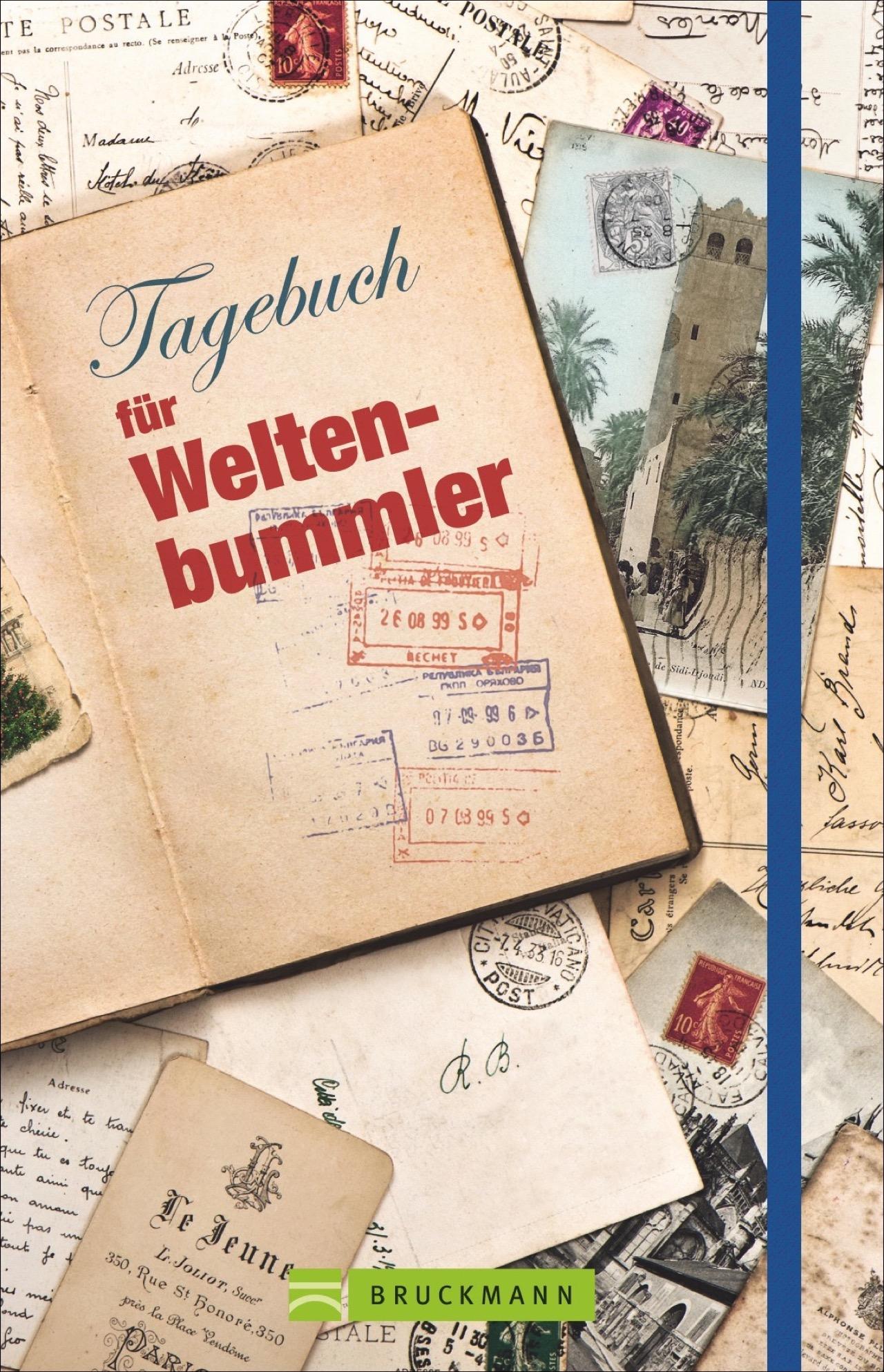 Vorderes Coverbild Tagebuch für Weltenbummler