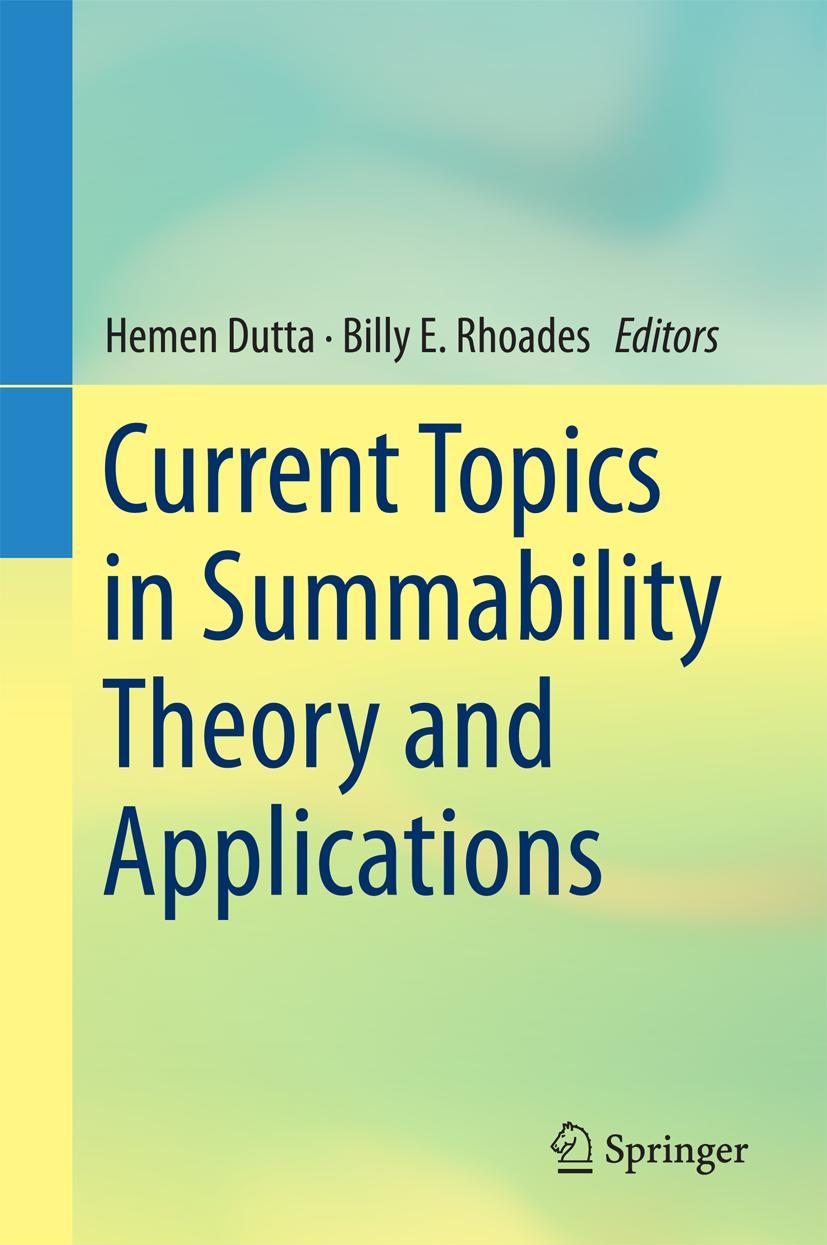 Vorderes Coverbild Current Topics in Summability Theory and Applications