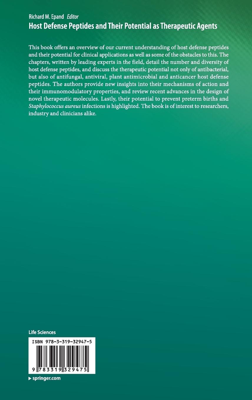 Rückseitencover Host Defense Peptides and Their Potential as Therapeutic Agents