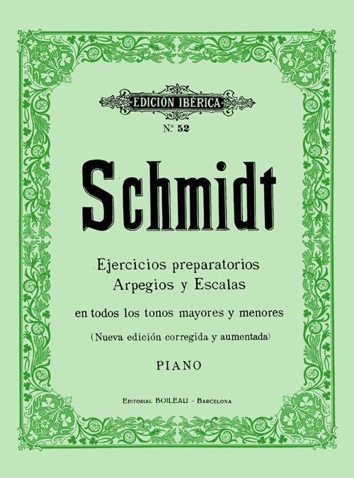 Vorderes Coverbild Ejercicios preparatotios arpegios y escalas en todos los tonos mayores y menores : para piano