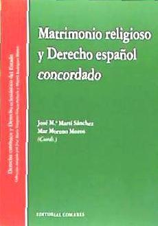 Vorderes Coverbild Matrimonio religioso y derecho español concordado