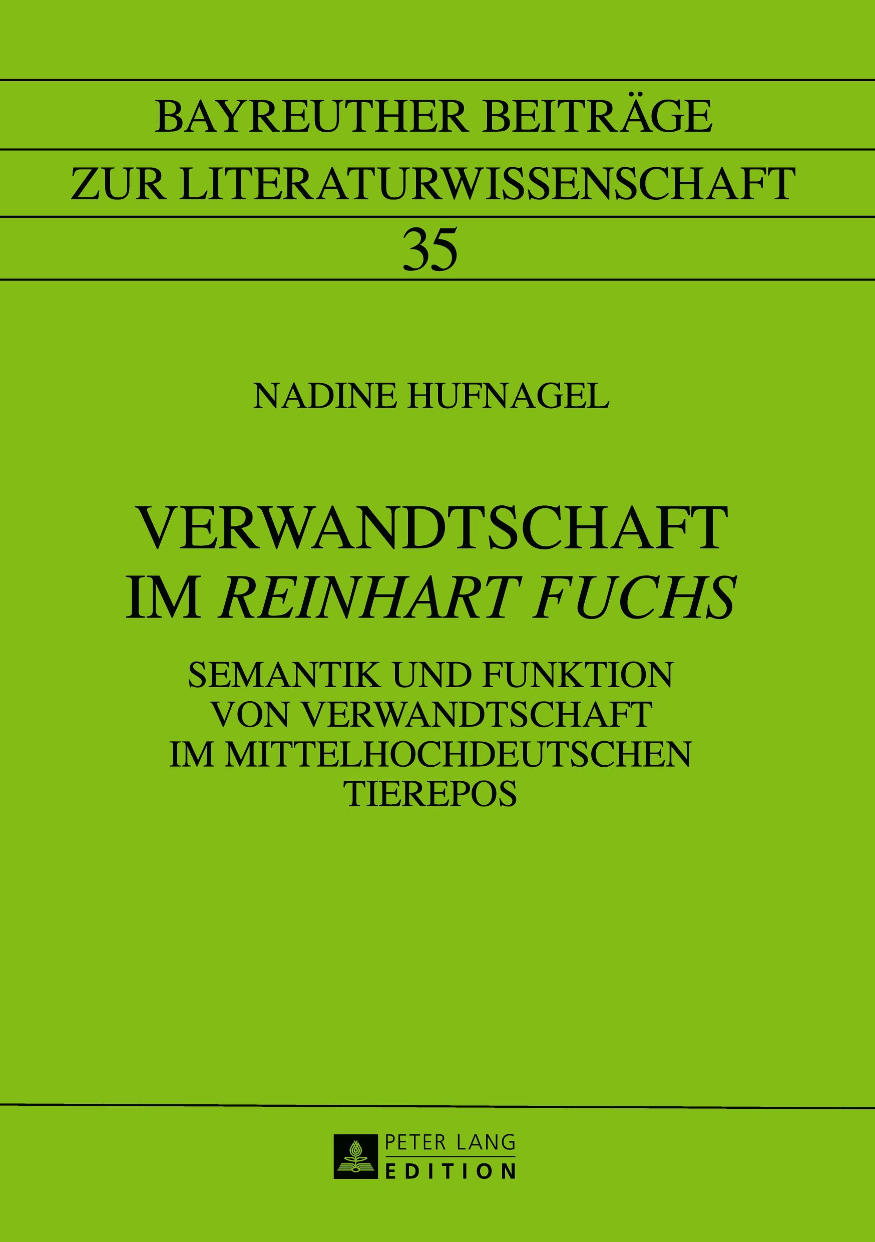 Vorderes Coverbild Verwandtschaft im 'Reinhart Fuchs'