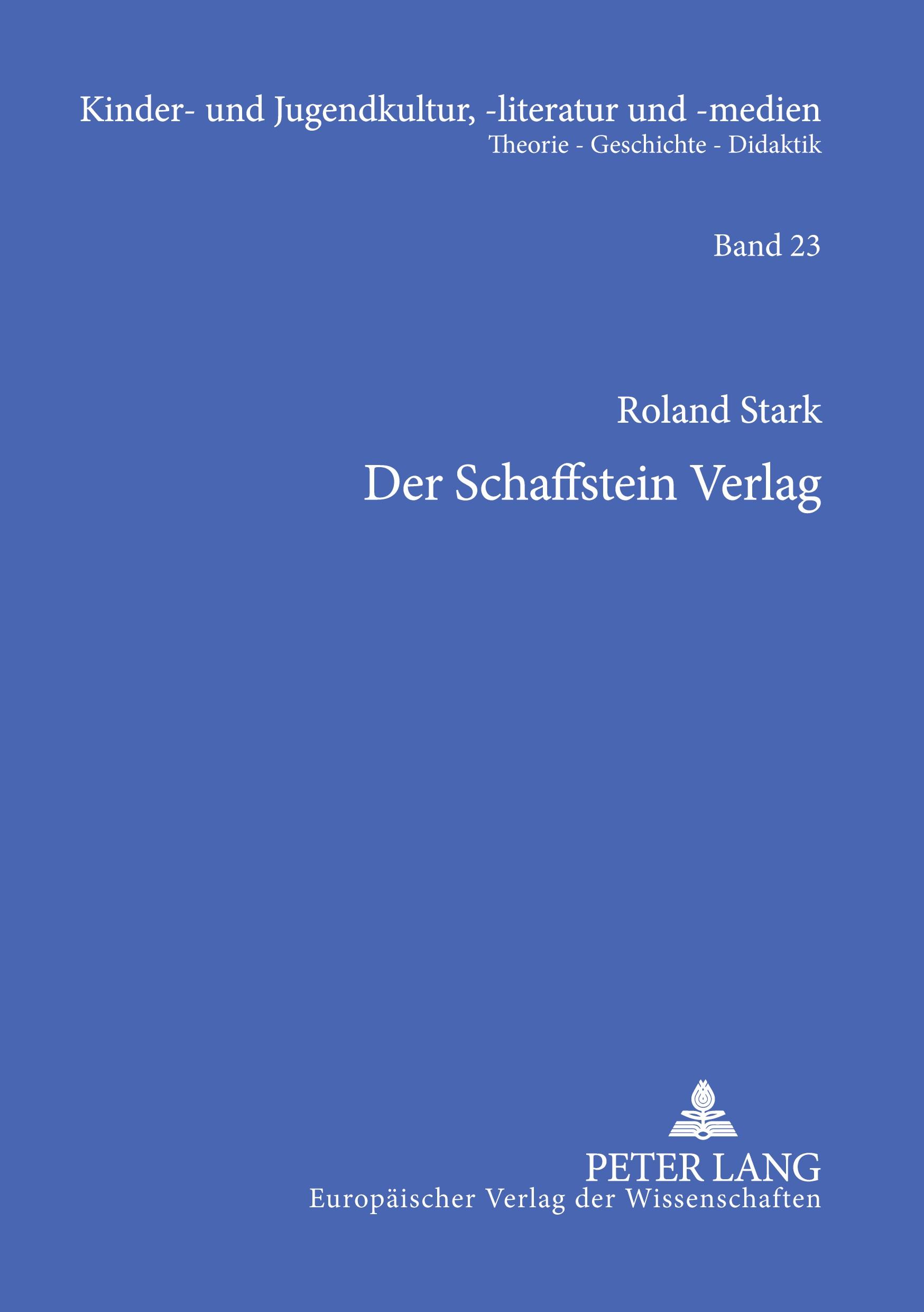 Vorderes Coverbild Der Schaffstein Verlag