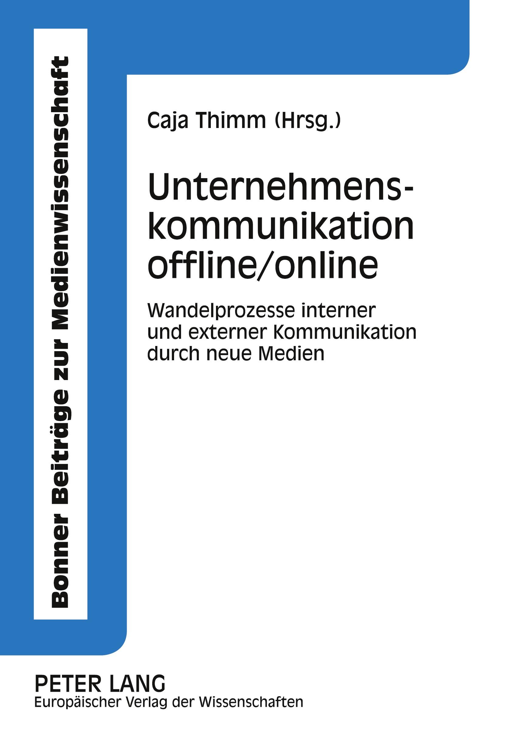 Vorderes Coverbild Unternehmenskommunikation offline/online