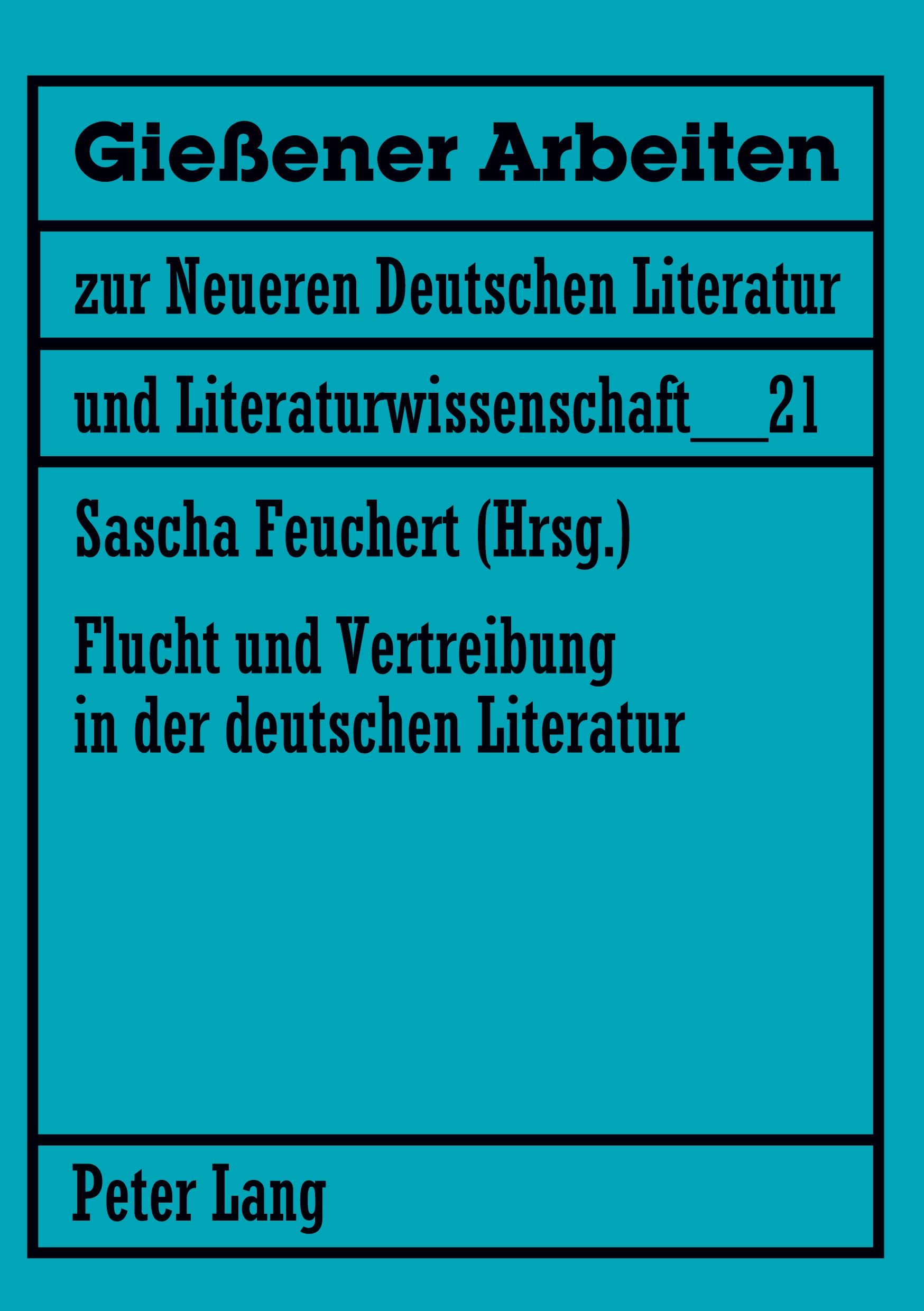 Vorderes Coverbild Flucht und Vertreibung in der deutschen Literatur