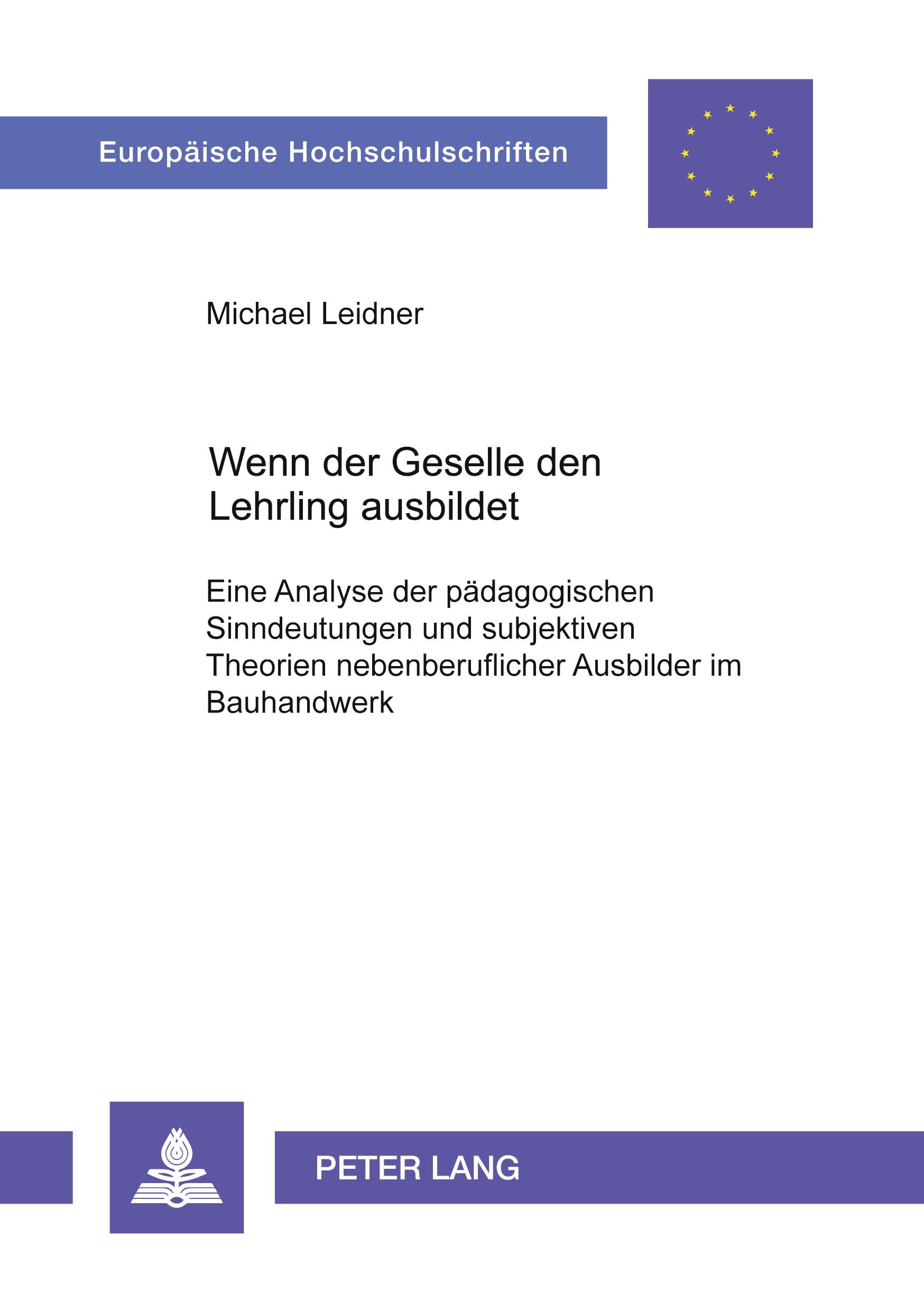 Vorderes Coverbild Wenn der Geselle den Lehrling ausbildet