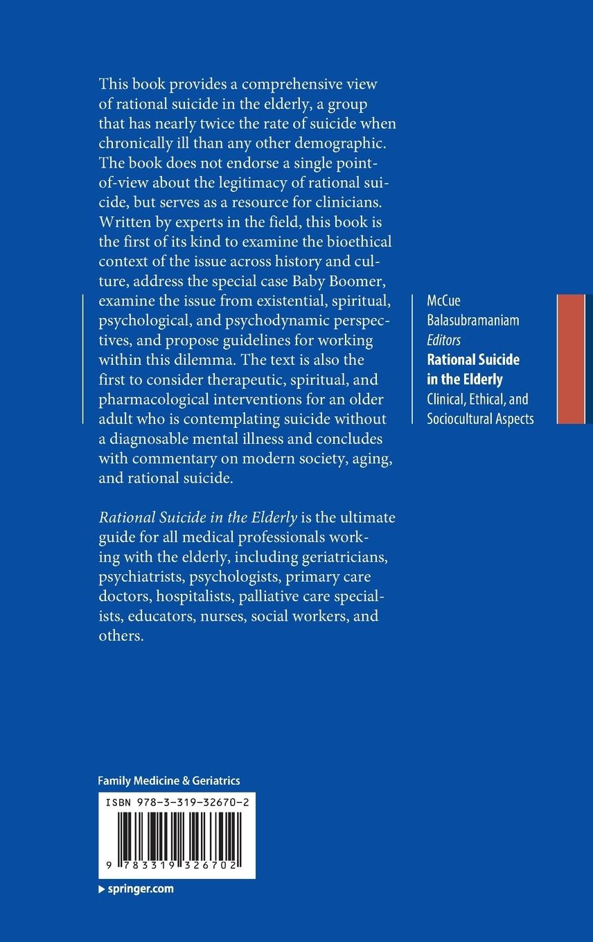 Rückseitencover Rational Suicide in the Elderly