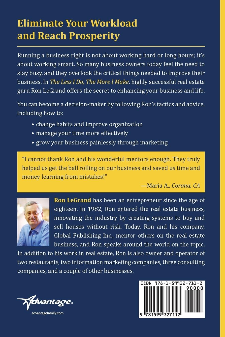 Rückseitencover The Less I Do, The More I Make