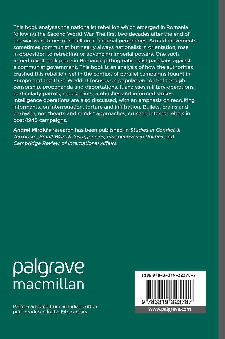 Rückseitencover Romanian Counterinsurgency and its Global Context, 1944-1962