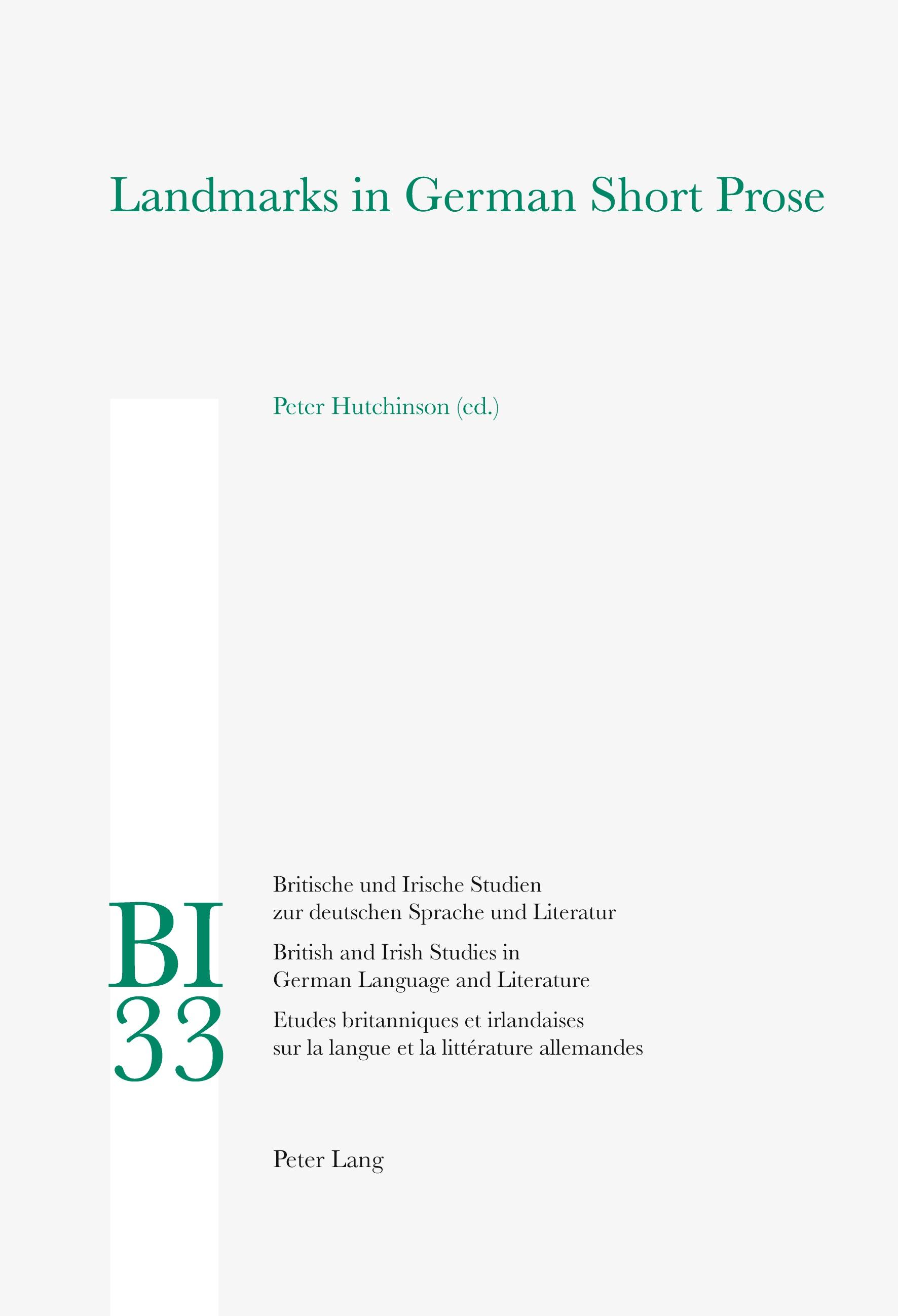 Vorderes Coverbild Landmarks in German Short Prose