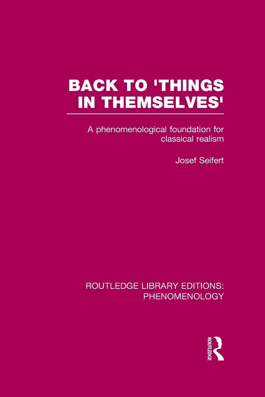 Vorderes Coverbild Back to 'Things in Themselves'