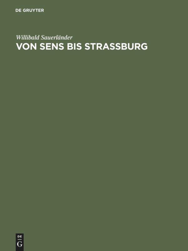Vorderes Coverbild Von Sens bis Strassburg