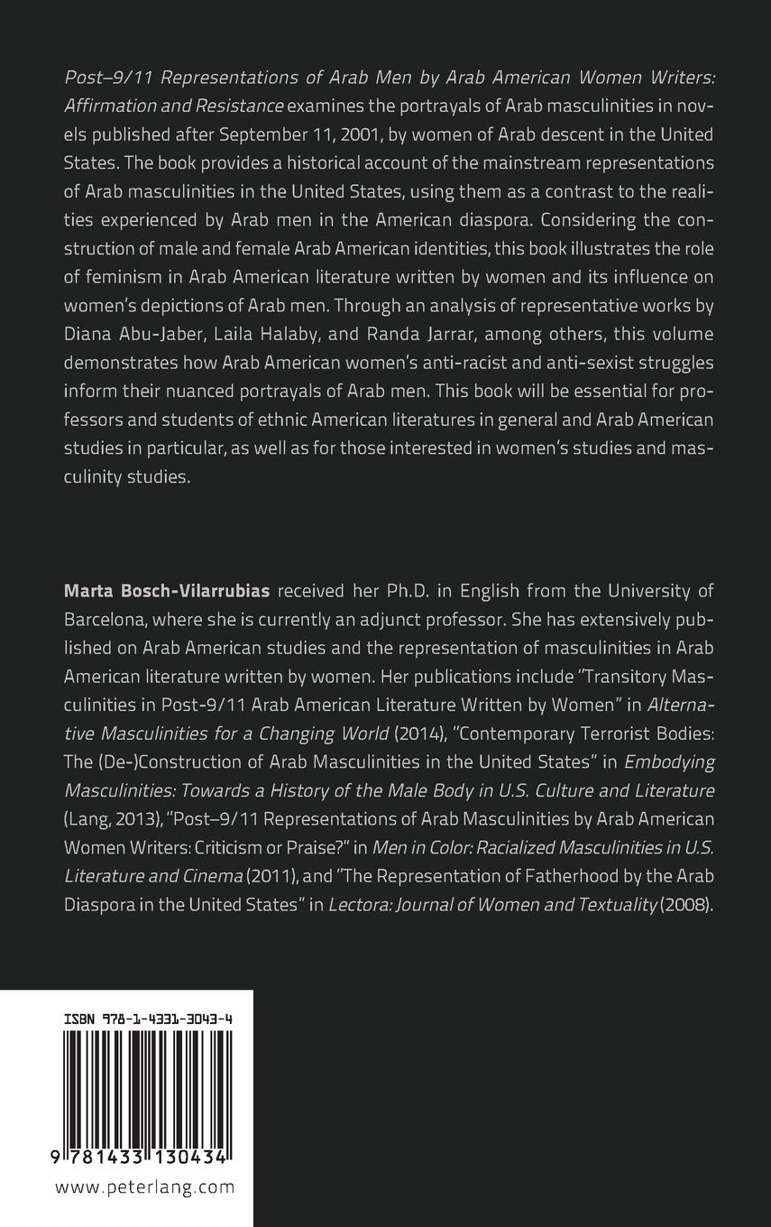 Rückseitencover Post-9/11 Representations of Arab Men by Arab American Women Writers