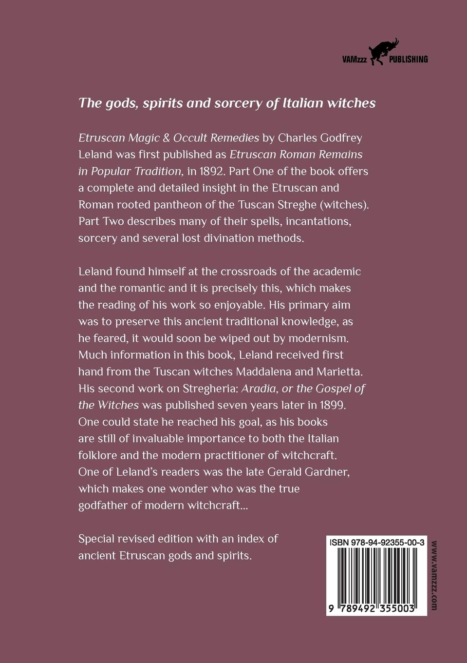 Rückseitencover Etruscan Magic & Occult Remedies