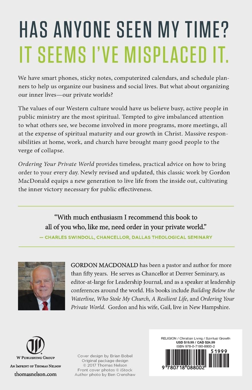 Rückseitencover The Ordering Your Private World