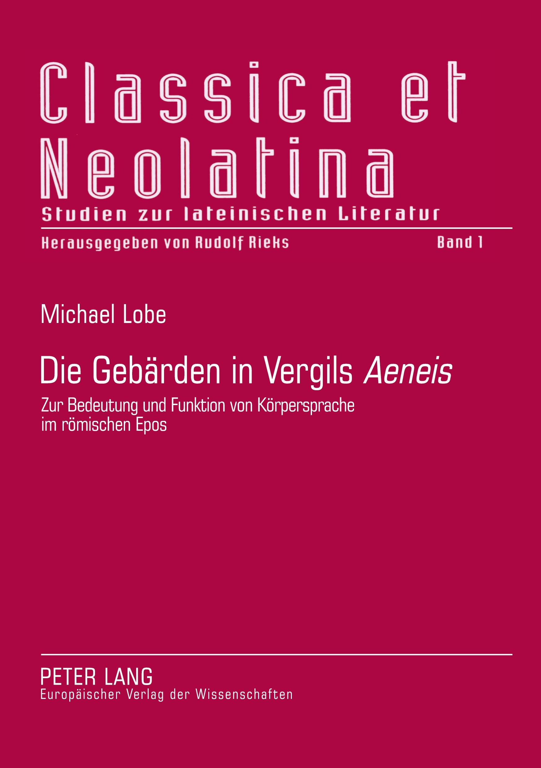 Vorderes Coverbild Die Gebärden in Vergils 'Aeneis'