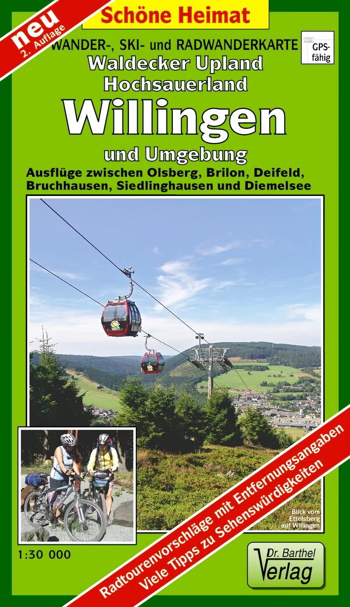 Vorderes Coverbild Wander-, Ski- und Radwanderkarte Waldecker Upland, Hochsauerland, Willingen und Umgebung 1:30 000