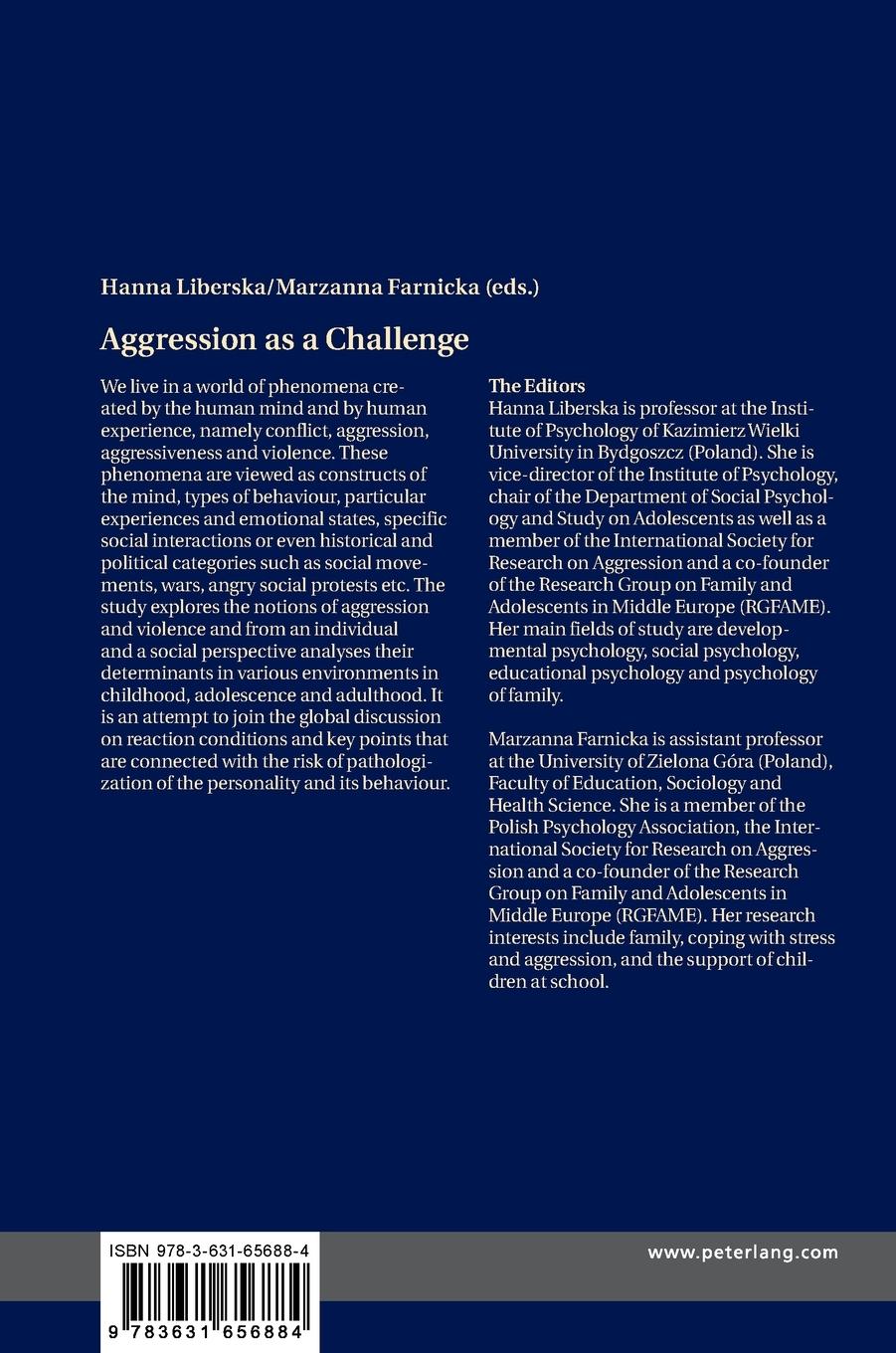 Rückseitencover Aggression as a Challenge