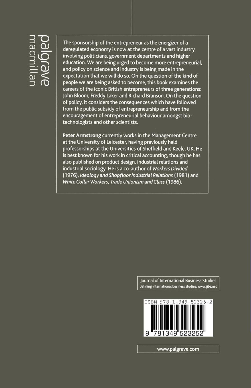 Rückseitencover Critique of Entrepreneurship