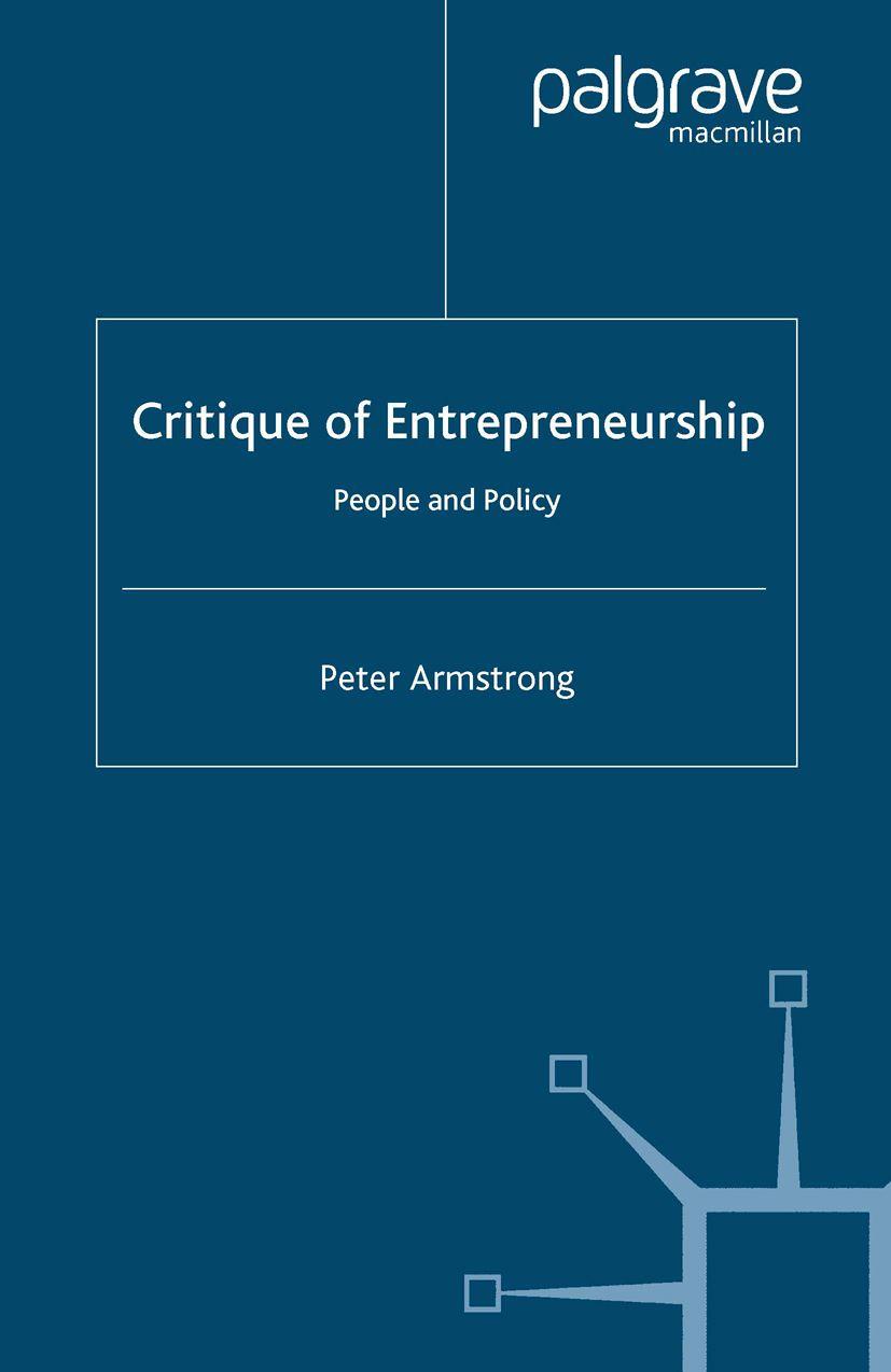Vorderes Coverbild Critique of Entrepreneurship