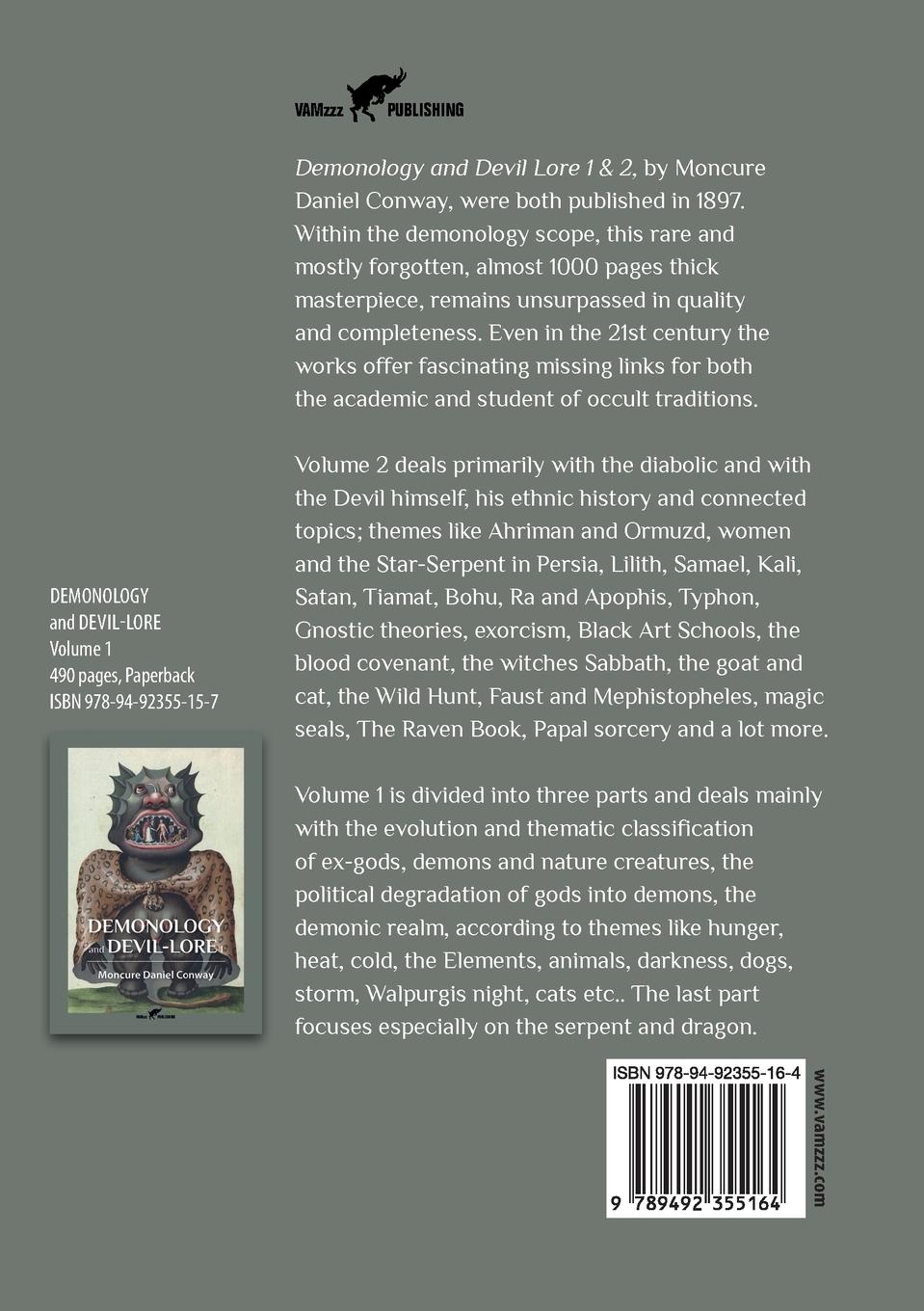 Rückseitencover Demonology and Devil-Lore 2