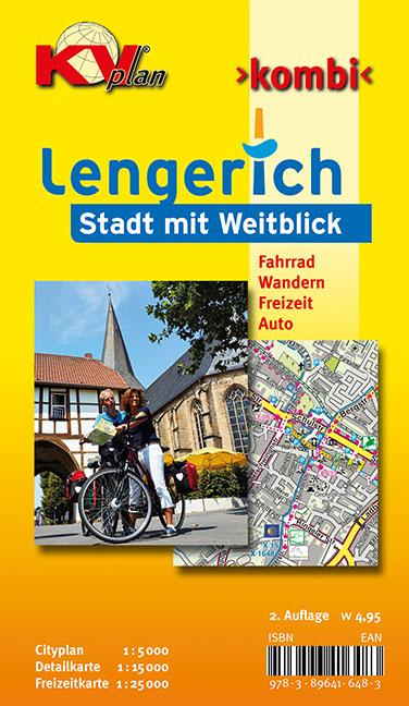 Vorderes Coverbild Lengerich, KVplan, Radkarte/Wanderkarte/Stadtplan, 1:25.000 / 1:15.000 / 1:5.000