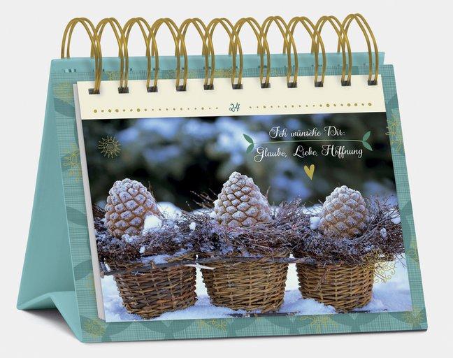 Beispielinhalt (Bild) Tisch-Adventskalender "24 Weihnachtswünsche"