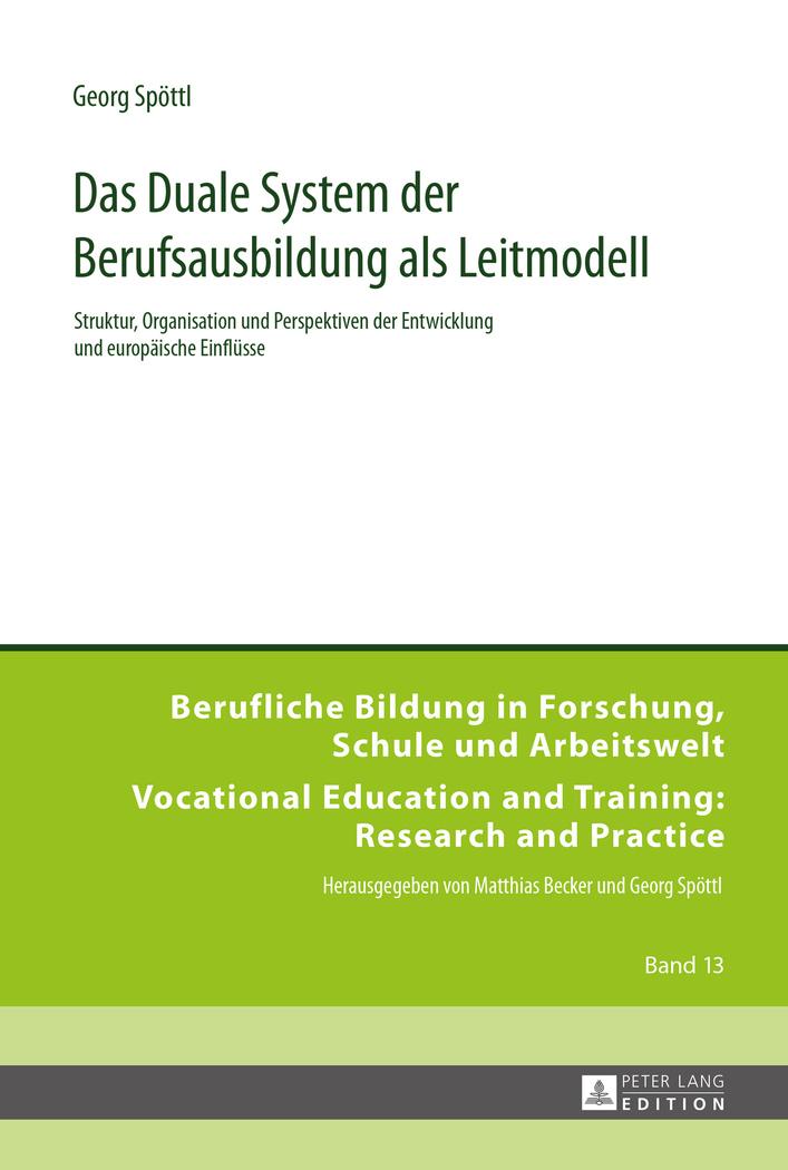 Vorderes Coverbild Das Duale System der Berufsausbildung als Leitmodell