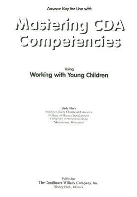 Vorderes Coverbild Mastering CDA Competencies Answer Key
