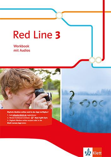Vorderes Coverbild Red Line 3.  Workbook mit Audios Klasse 7
