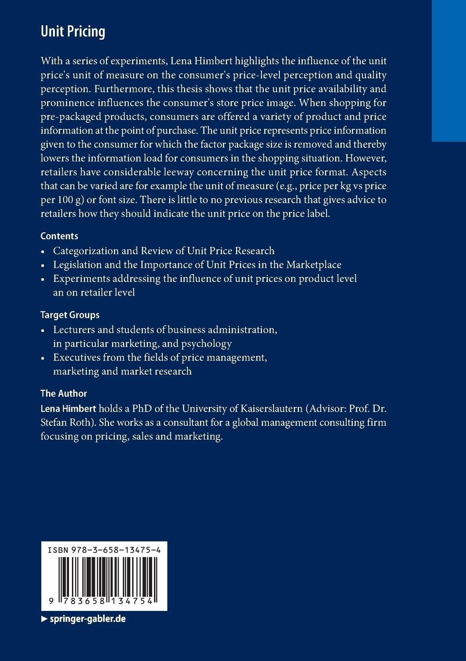 Rückseitencover Unit Pricing