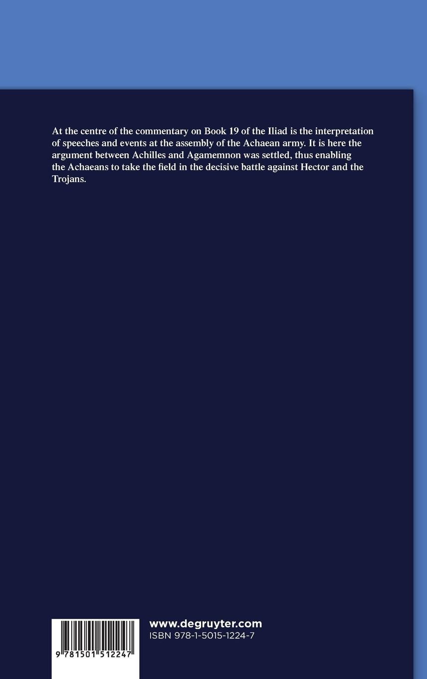 Rückseitencover Homer's Iliad, Book XIX, Homer's Iliad The Basel Commentary